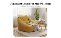 Minimalist Design Bean Bag Chair Comfortable Floor Furniture formConforming Lounge Seating No Assembly Required for Students, Readers, Bedroom, Balcony, Living Room, perusing alcove