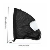 Dog Guard Hood Clear Vision Mesh Dog Face Guard Full Visibility Barbed Grass Awns Protection Hood for Hiking, Outdoor, Post-Surgery