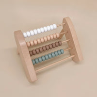 Early Learning Wooden Abacus Educational Abacus with Five Rods Compact Wooden Counting Toy Classic for Toddlers, Playroom, Nursery