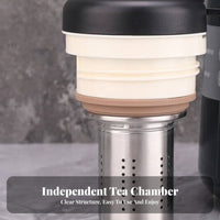 Long-Lasting Insulation Tea Steeping Vacuum Flask Anti Insulated Pot with Infuser Complimentary for Families, Hosts, Home, Kitchen, Outdoor