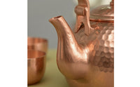 Hammered Copper Teapot Handcrafted Teapot with Woven Handle Tea Kettle for Collectors