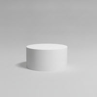 White Round Display Pedestal Minimalist Cylindrical Display Stand Slim Cylindrical Pedestal Modern for Photographers, Merchants, Photography, Livestream, Wedding