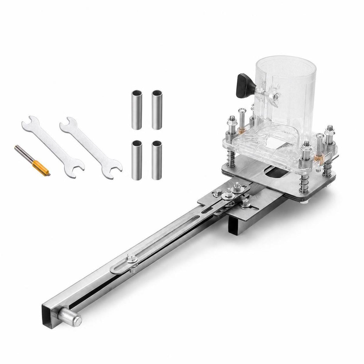 Adjustable Wood-Routing Slotting Jig Precision Slotting Jig with Guide Easy to Use Tool Heavy-Duty for Woodworkers