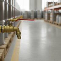 Barrel Faucet with Hose Barb Compact Right-Angle Vent Dispenser Resistant for Professionals, Workshop