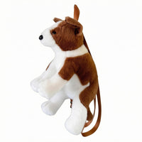 Dangling Legs Soft Toy Husky Backpack Soft Furry Realistic Husky Soft Toy Bag Top Hanging Loop Stuffed Dog Backpack for Display