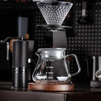 Glass Coffee Server Set Easy to Clean Pour over Coffee Set Spiral Channel Design