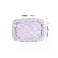 Violet Pet Cooling Mat Quilted Cooling Bed Mat Raised Border Rounded Corners for Dogs, Cats, Floor