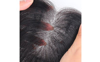 Natural-Looking Human Hair Crown Topper Concealed Base Clip-in Hair Topper Fuller Appearance Crown Hairpiece Lightweight
