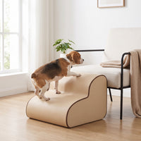 Dog Stairs Ramp Easy to Clean Foam Pet Ramp Waterproof Curved Dog Steps for Senior Dogs, Injured Pets, Sofa, Bedside, Living Room