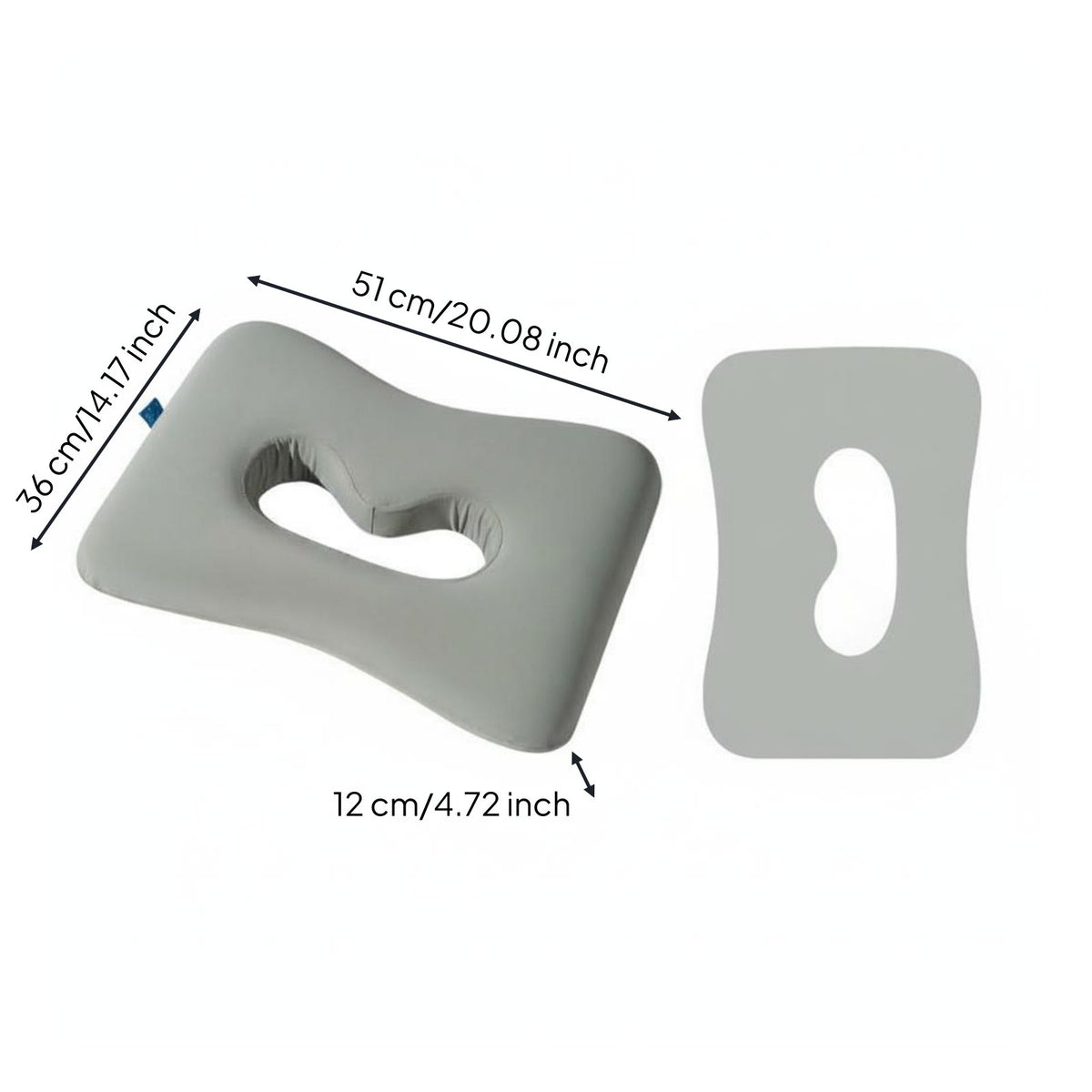 Memory Foam Pillow with Ear Hole Ergonomic Design Ear Piercing Pillow Spinal Alignment for Side Sleepers