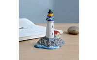 Resin Miniature Lighthouse Ornament Nautical Miniature Lighthouse Mediterranean Whimsical for Terrarium