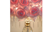 Romantic Rose Petal Lamp Warm Lamp with Crystal Drops Soft Realistic for Reading Corner