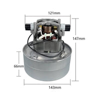 Copper Windings Industrial Vacuum Motor Carbon Brush Spacing 1200W Vacuum Motor