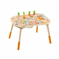 Wooden Activity Table Early Educational Young Child Busy Table Develops Fine Motor Skills Young Child Activity Center for Infants