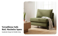 Foldable Armchair Sleeper 2-in-1 Design Pull-extendable Sleeper Armchair Multi-Functional Sofa Bed Space-Saving for Guests, Apartment Dwellers, College Students, Small areas, Bedroom, Home Office