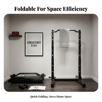Space-Saving Foldable Pull-up Bar Multi-Functional Foldable Pull up Bar Heavy Duty Steel Frame Home Gym Power Station Stable Construction for Children, Beginners, Indoor Use, Apartment