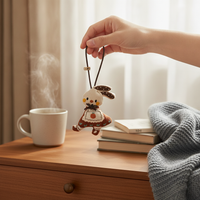 Korean Ins Style Christmas New Year Cartoon Rabbit Doll Keychain Bag Charm