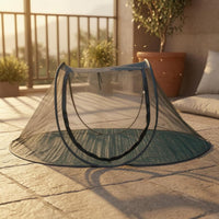 Lightweight Foldable Pet Tent Rounded Top Mesh Pet Tent Carrying Case for Pets, Travel, Storage