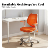 Ergonomic Design Adjustable Rolling Chair for children Padded padding Adjustable Splitrear Kids Chair Breathable spine supportrest children's Furniture Support for Students, Teenagers, Study Room, School, Home, Bedroom