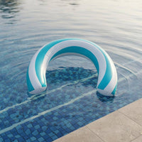 Bend-Shaped Swim Loop Thickened PVC Material U-Shaped Water Lounger Easy to Inflate U-Seat Water Lounger for Beach, Lake, Summer Vacation