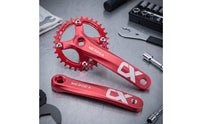 Mountain Bike Crankset Narrow-Wide Single Chainring Crankset Aluminium Alloy High Strength for Drivetrain Conversion
