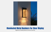 Solar Outdoor Wall Light, Courtyard Wall Fixture, Crystal Point Design, Modern Villa Corridor, Garden Landscape Lighting