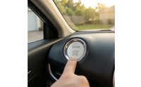 Keyless Go Start-Stop Ignition Button OEM Keyless Push Start Button Direct Replacement Brushed Metal for Car Owners, Dashboard