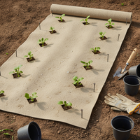 Geotextile Fabric for Gardening, Permeable Non-Woven Polyester for Planters and Drainage