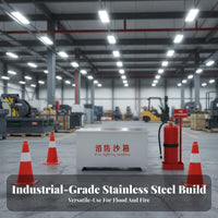 Industrial Grade Fire Fighting Sandbox Anti-Rust Flood Control Sand Container Reinforced and Thickened Stainless Steel Fire Box Long Service Life for Factory Owners, Building Managers, Gas Stations Plants, Warehouses, High-Elevate Buildings