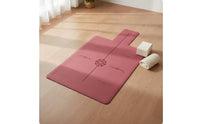 Fitness Mat with Alignment Lines Rubber Fitness Mat Stable for Enthusiasts