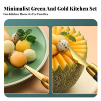 5 Pieces Water Fruit Baller Stainless Steel Fruit Baller Dipper Water Fruit Baller Versatile Fruit Baller Dipper Set