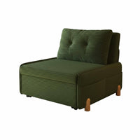 Two-in-OneUse Pull-extendable Corduroy Daybed Foldable Design Pull-extendable Loveseat Bed Space-Saving Sleeper Sofa Side Storage Pockets for Apartment Dwellers, Students, Homeowners, Balcony, Living Room, Bedroom, Office