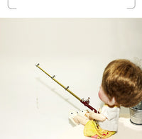 Miniature Fishing Rod Model for Dollhouse and Diorama Scenes