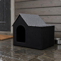 Foldable Pet House textile Covered Foldable Cat House Arched Entrance Cat Shelter for Cats