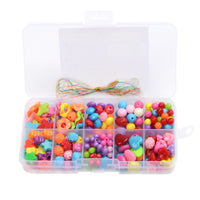 Colorful Bead Kit with Case Acrylic Jewelry Making Kit with Beads Elastic DIY Bead Set Allcomplete for Classrooms