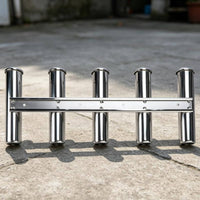 Boat Fishing Rod Holder Heavy Duty 5-Tube Fishing Rod Holder No Sharp Edges for Anglers, Yacht, Marine