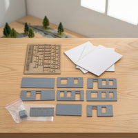 1:87 Railway Crossing House Kit Laser-Cut Railway Crossing House Flat-Pack HO Scale Building Kit DIY for Hobbyists