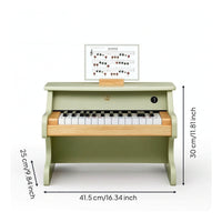 Wooden Piano with Music Stand 25-Key Tabletop Piano Educational Musical Instrument for Young Children, Beginners, Playroom, Preschool, Nursery