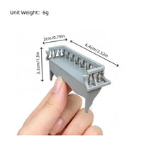 Balustrade Railing Dollhouse Balcony Shelf Turned Spindles 1:12 Scale Shelf Curved Brackets