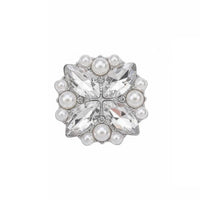 Pearl Embellished Button Elegant Design Pearl Rhinestone Buttons for Crafters