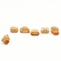 6 Pieces Kawaii Bread Figurine Cute Bread Figurines Lightweight Monitor Figurines Long-Lasting for Office Workers, Teens