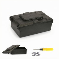 Battery Storage Box Thickened Battery Box with Handle Connector Opening Installation Hardware