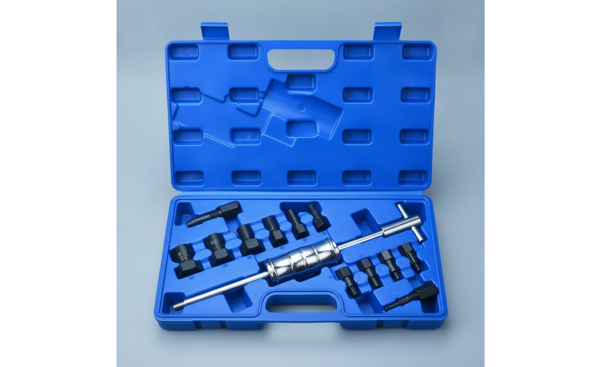 14 Pieces Inner Bearing Puller Kit T-Handle Grip Slide Puller Hard Case Bearing Removal Kit