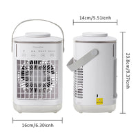 CF-006A Desktop Air Cooler Fan with 4-Speed Adjustment and Colorful Ambient Light (White)
