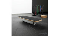 Anti-Slip Surface Roller Balance Board Long-Lasting Multi-Layer Wood Wobble Board with Roller Stable Load Bearing for Surfers, Snowboarders