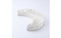 Iron Tray with Openwork Sidewalls Decorative Crescent Tray Platter Tabletop Metal for Table Decoration, Home Decor