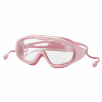 Crystal Clear Lens Swimming Goggles with Earplugs HD Vision Large Frame Swim Goggles Wide Angle View Adult Swim Mask Anti-Fog for Adults