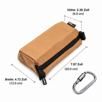 Compact MOLLE Pouch, Oxford Fabric First Aid Hip Bag with Carabiner, Tactical Tool Pouch for Hiking and Tours