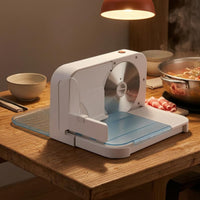 Compact Foldable Meat Cutter Circular Blade Electric Meat Cutter Transparent Tray