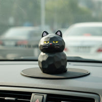 Versatile Placement Resin Cat Figurine Original Design Wood Carving Design Cat Statue Funny & Playful for Collectors, Desktop, Bookshelf